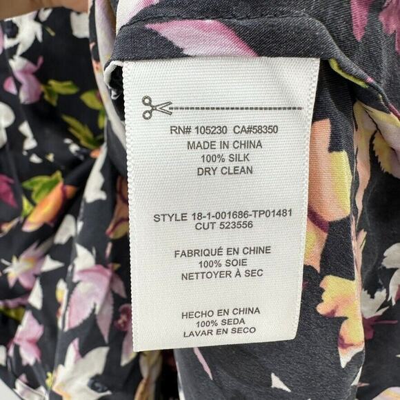 Equipment 100% Silk Button Front Shirt Women XS Floral Cottage Boho Preppy City - Picture 9 of 10